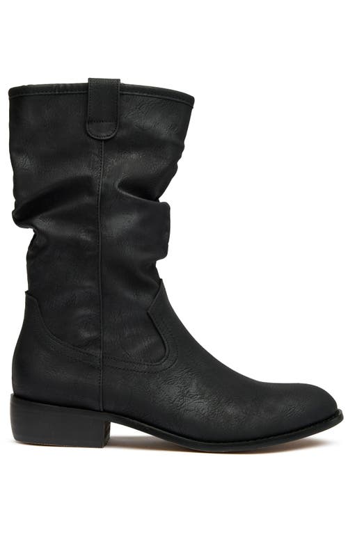 V.gan London Vegan Prune Mid Calf Boots In Black