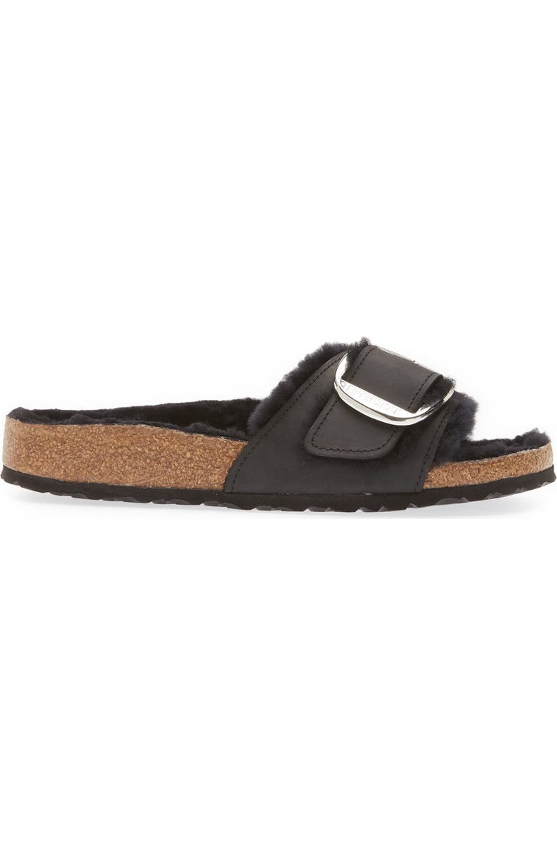 Birkenstock Madrid Big Buckle Genuine Shearling Lined Sandal, Alternate, color,