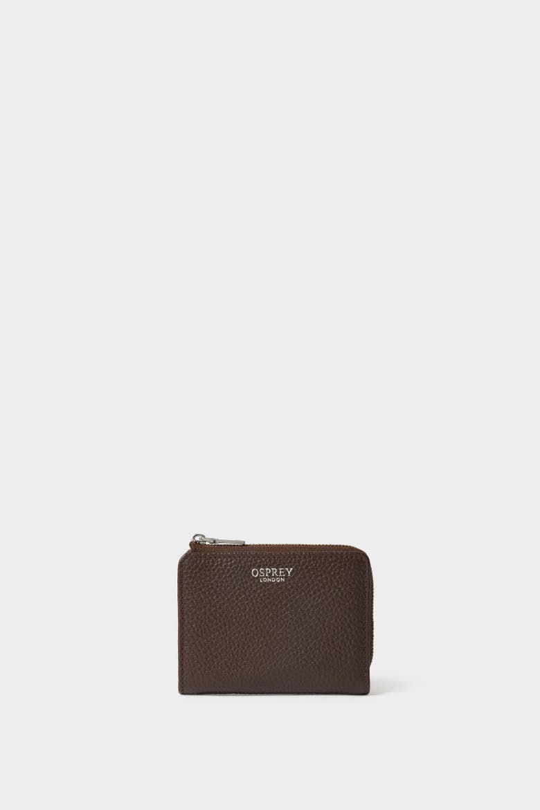 The Core Medium Leather Zip Matinee Purse, Main, color, Bitter Chocolate