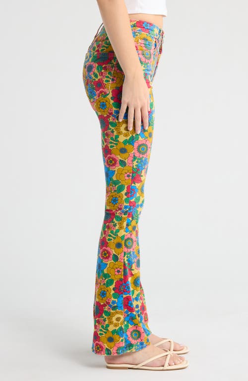 Mother High Waisted Weekender Skimp Jeans In Track And Flower Fields In Multi