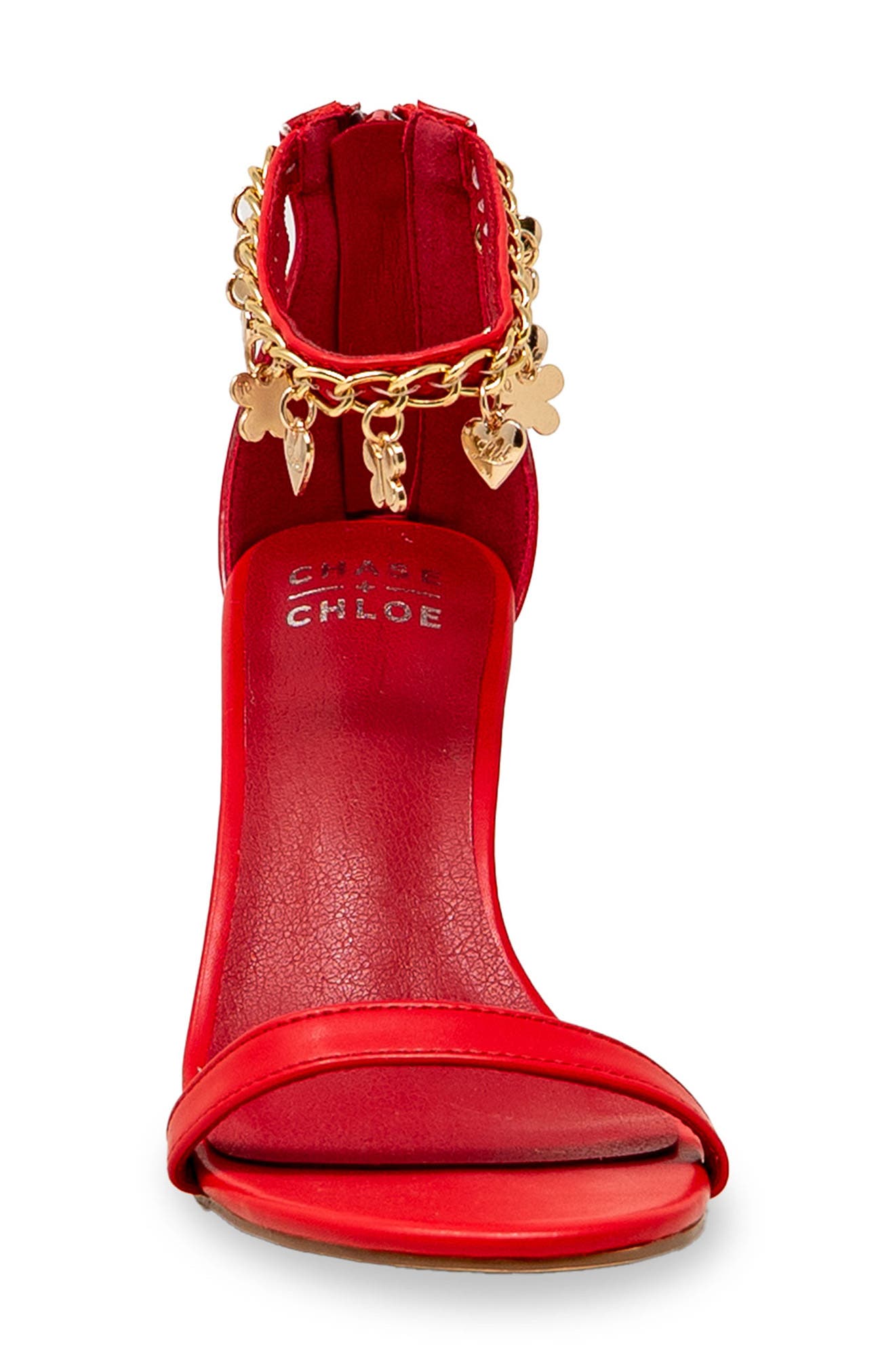Iridessa Charm Ankle Strap Sandal, Alternate, color, RED
