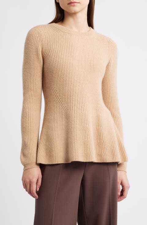 Leona Peplum Cashmere Sweater
