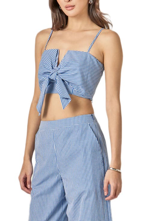 Check Tied Crop Tank