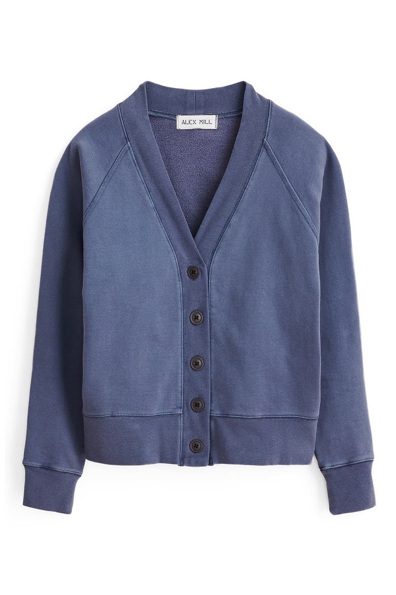 Davie Fleece Cardigan, Alternate, color, DUSTY BLUE
