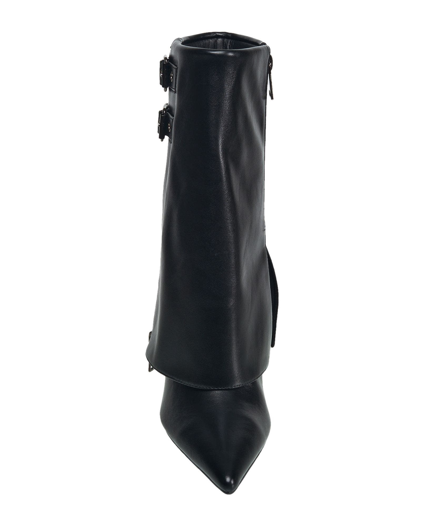 Riled Fold Over Boot, Alternate, color, Black