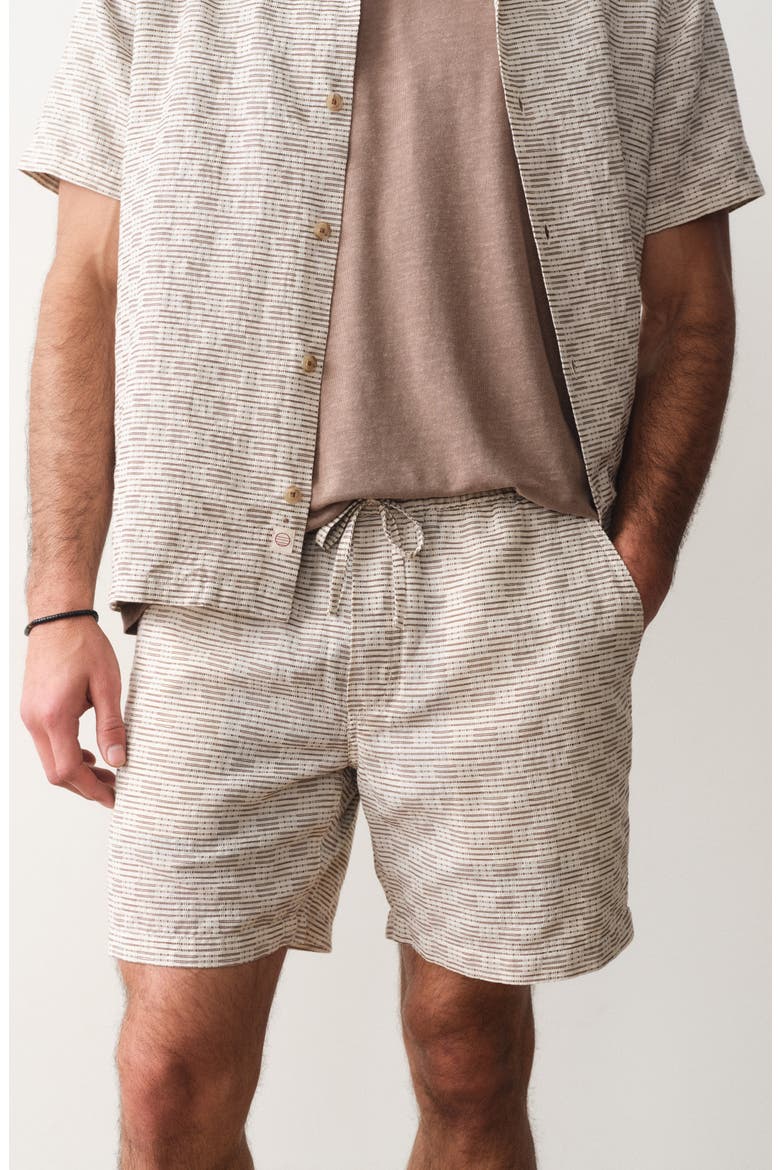 Saturday Dobby Shorts, Alternate, color, WHITE/ BROWN CHECK