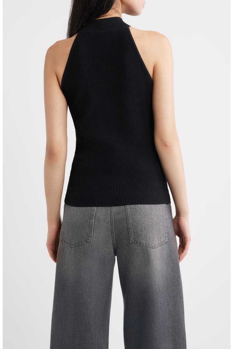Mock Neck Instasculpt™ Rib Top, Alternate, color, BLACK