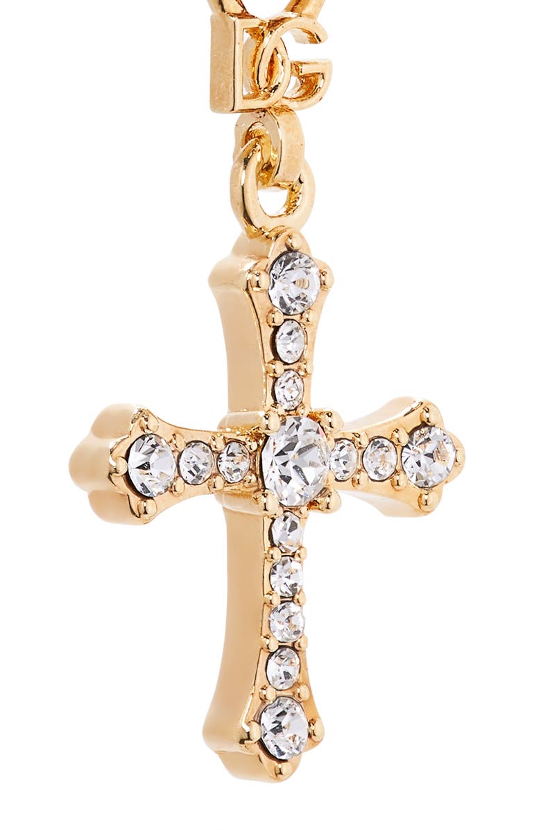 Dolce&Gabbana DNA Cross Hoop Earrings, Alternate, color,