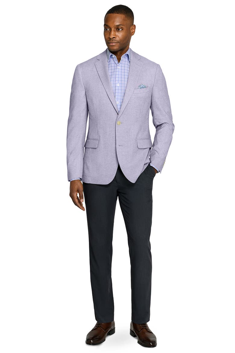 Solid Lino Sport Coat, Alternate, color, LILAC