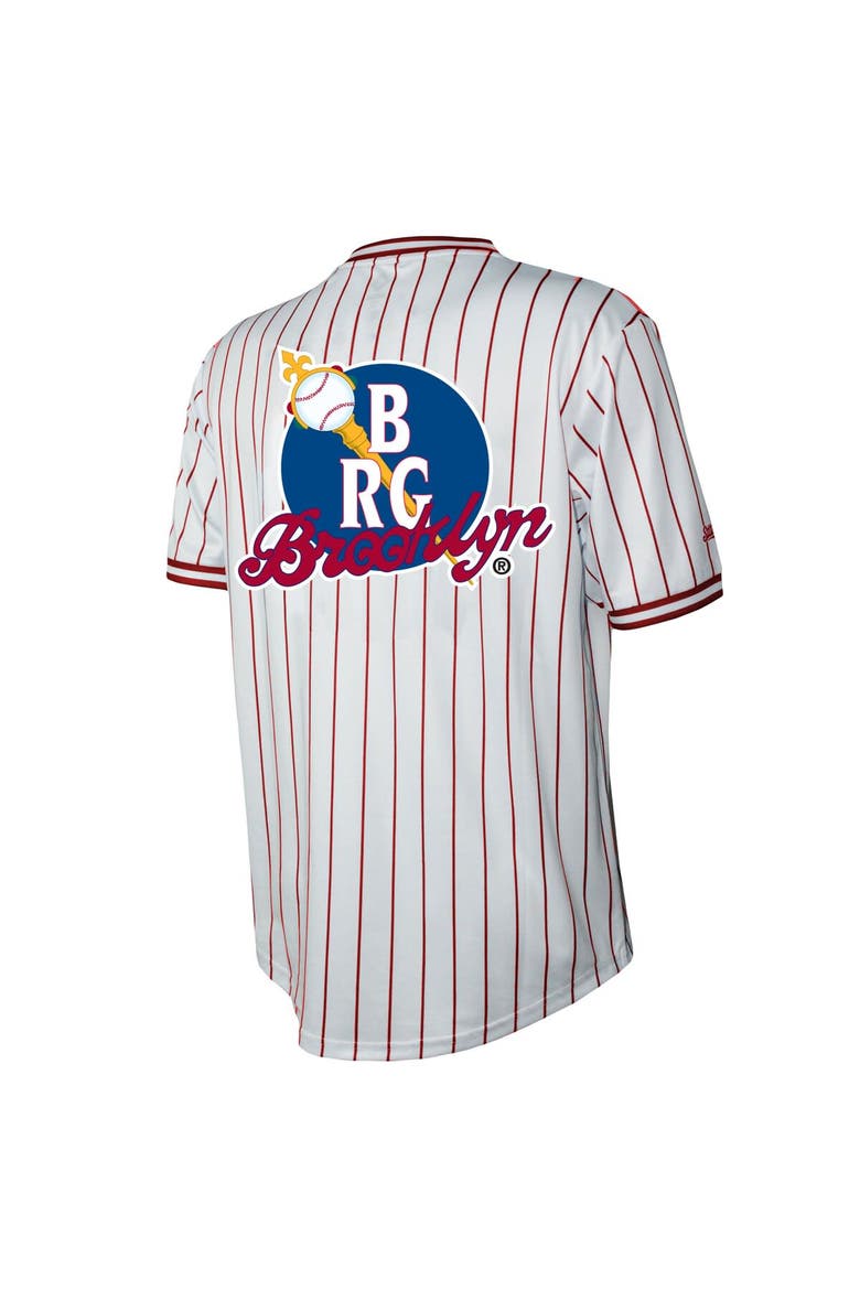 Men's Stitches White Brooklyn Royal Giants V-Neck Jersey, Alternate, color, White