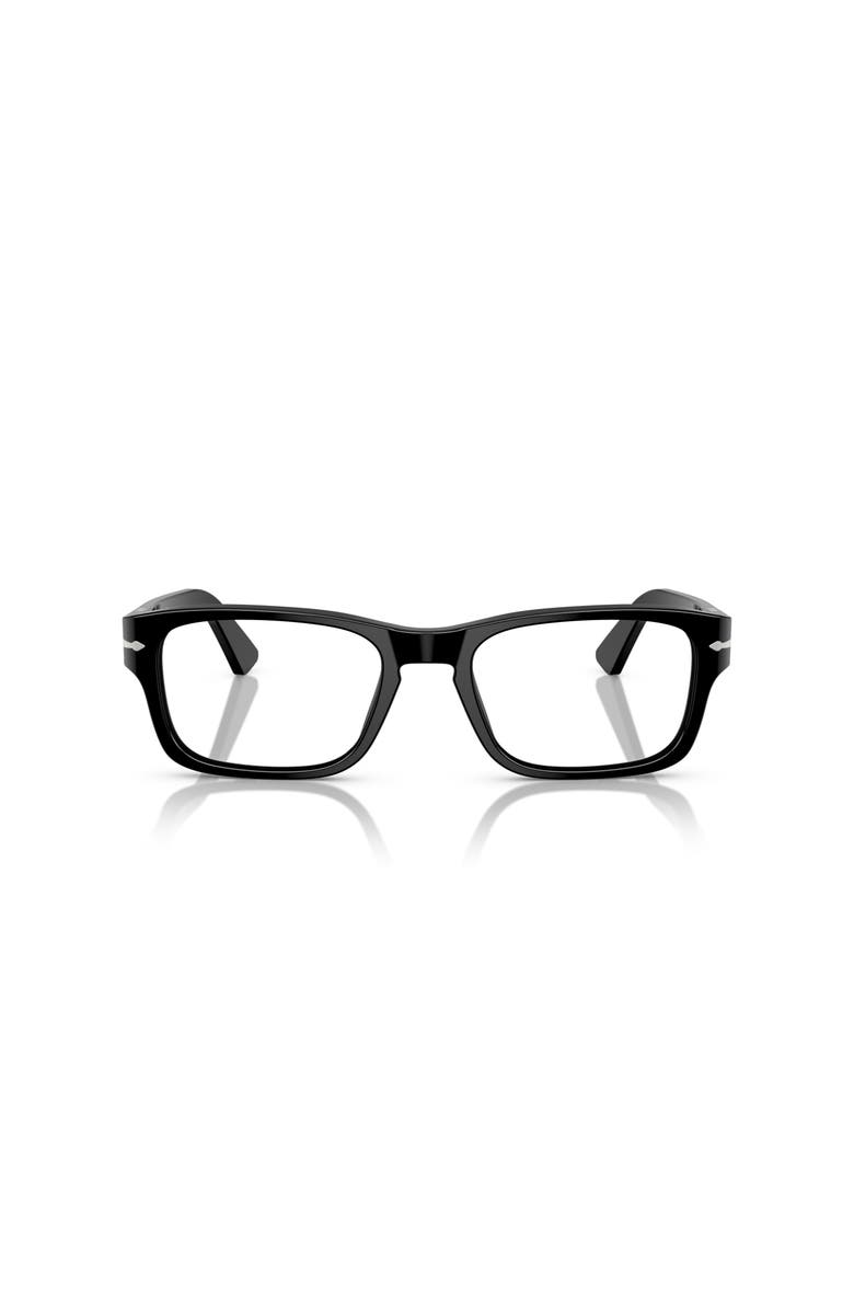 Persol 56mm Rectangle optical glasses, Alternate, color, Black