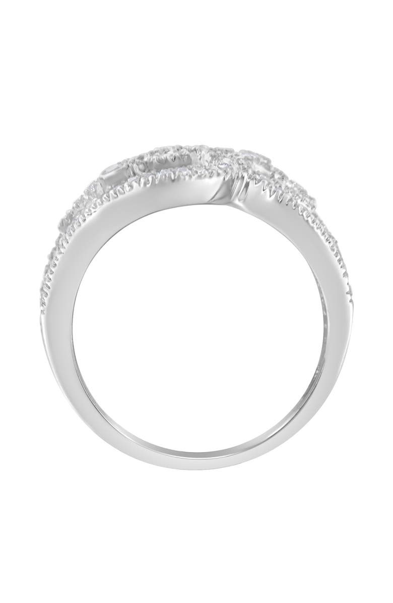 Haus of Brilliance 14K White Gold 1/2 cttw Round Cut Diamond Cluster Ring, Alternate, color, White