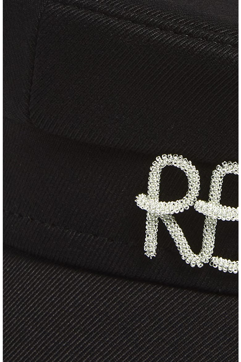 Pierced Wool Blend Baker Boy Cap, Alternate, color, BLACK