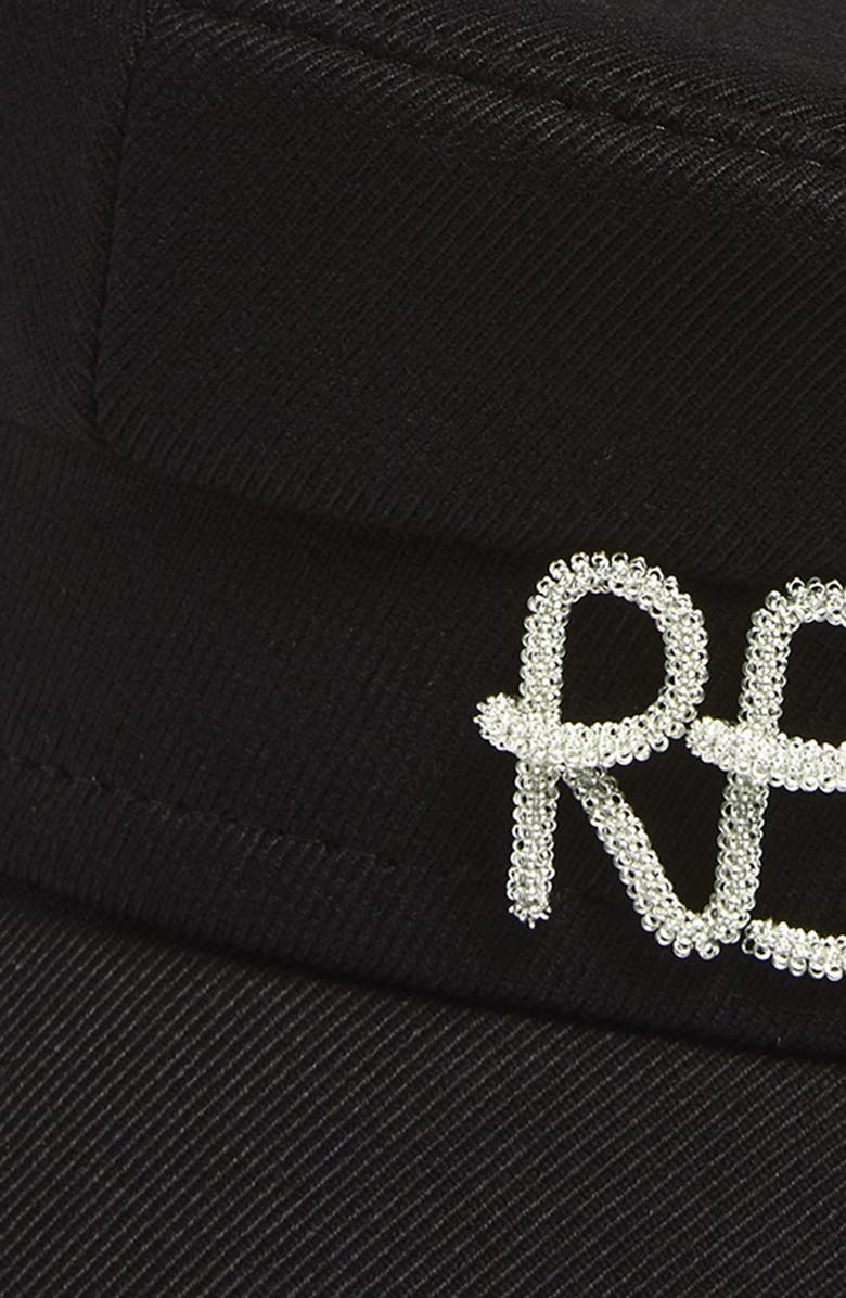 Ruslan Baginskiy Pierced Wool Blend Baker Boy Cap, Alternate, color, Black