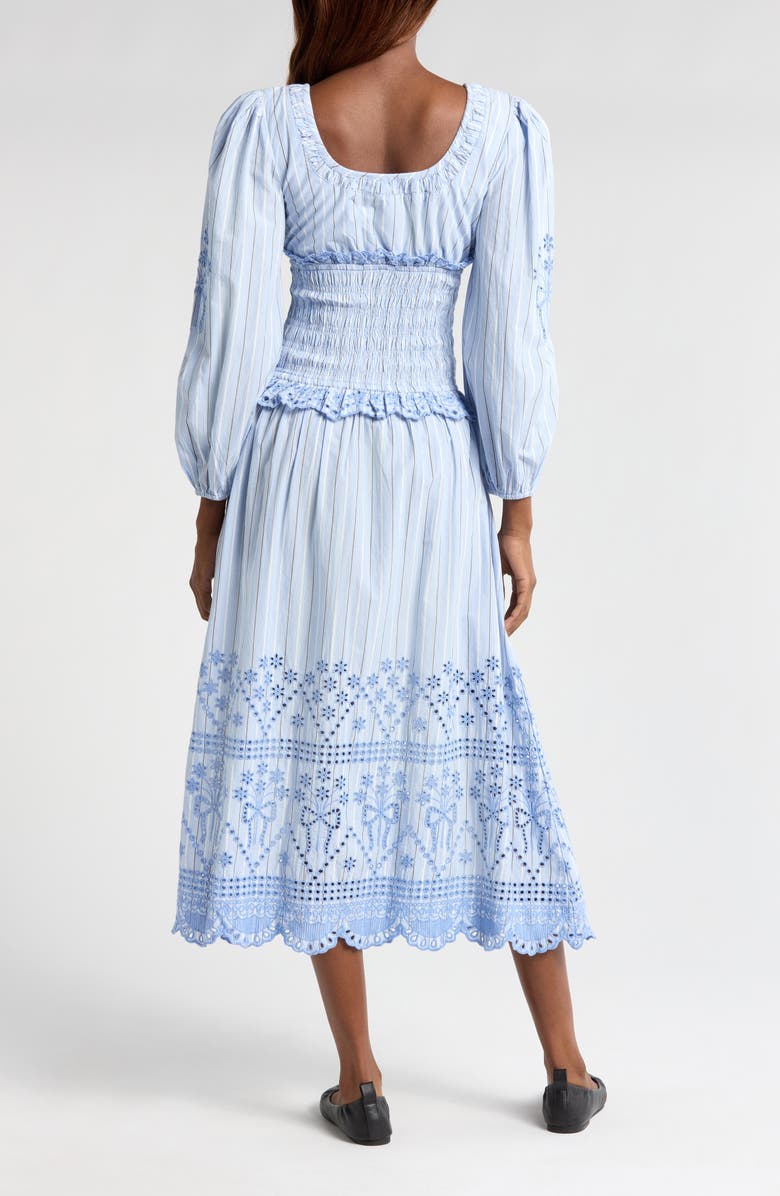 Damson Madder Nola Eyelet Long Sleeve Organic Cotton Maxi Dress, Alternate, color,