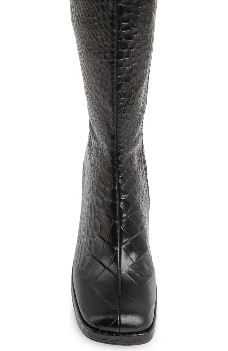 Jeffrey Campbell Minim Croc Embossed Boot, Alternate, color,