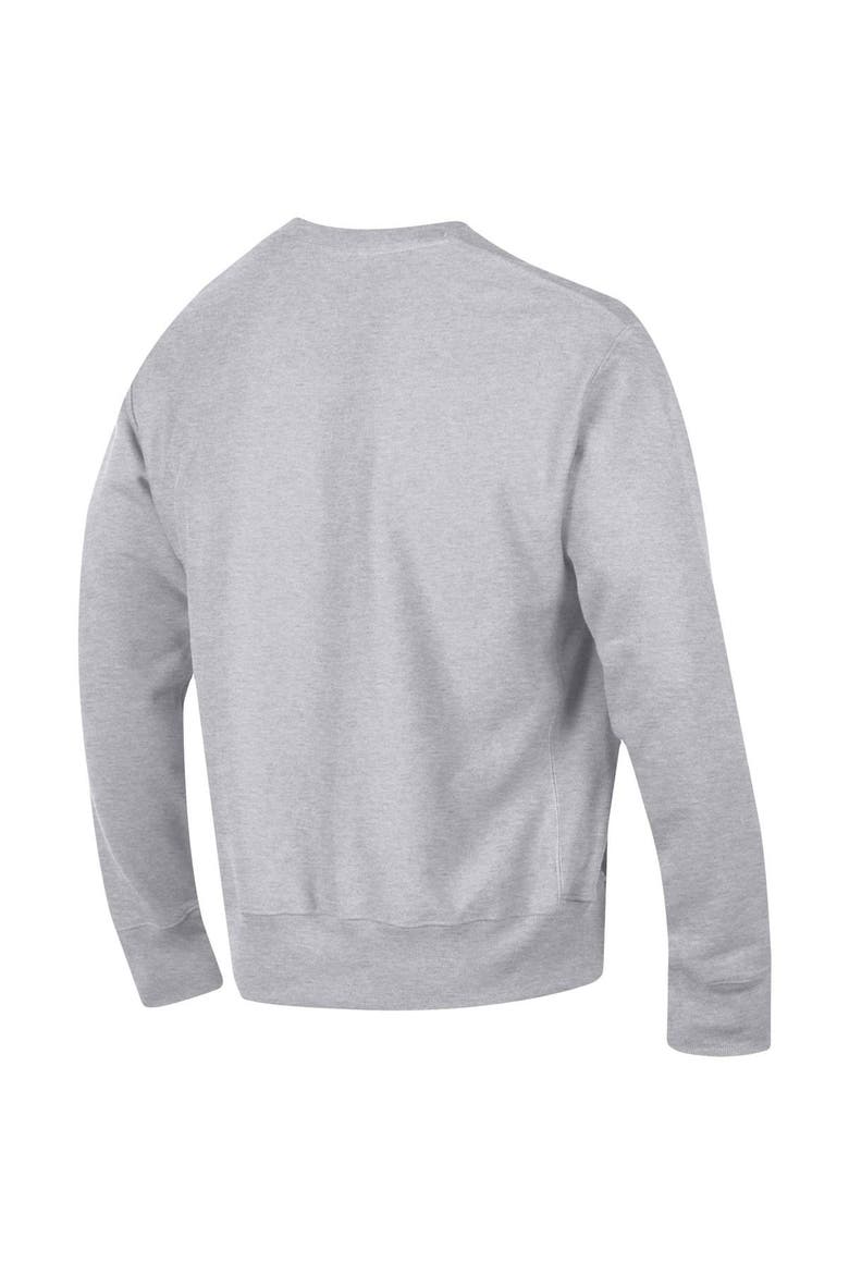Men's Champion Heathered Gray Michigan State Spartans Arch Reverse Weave Pullover Sweatshirt, Alternate, color, Heather Gray