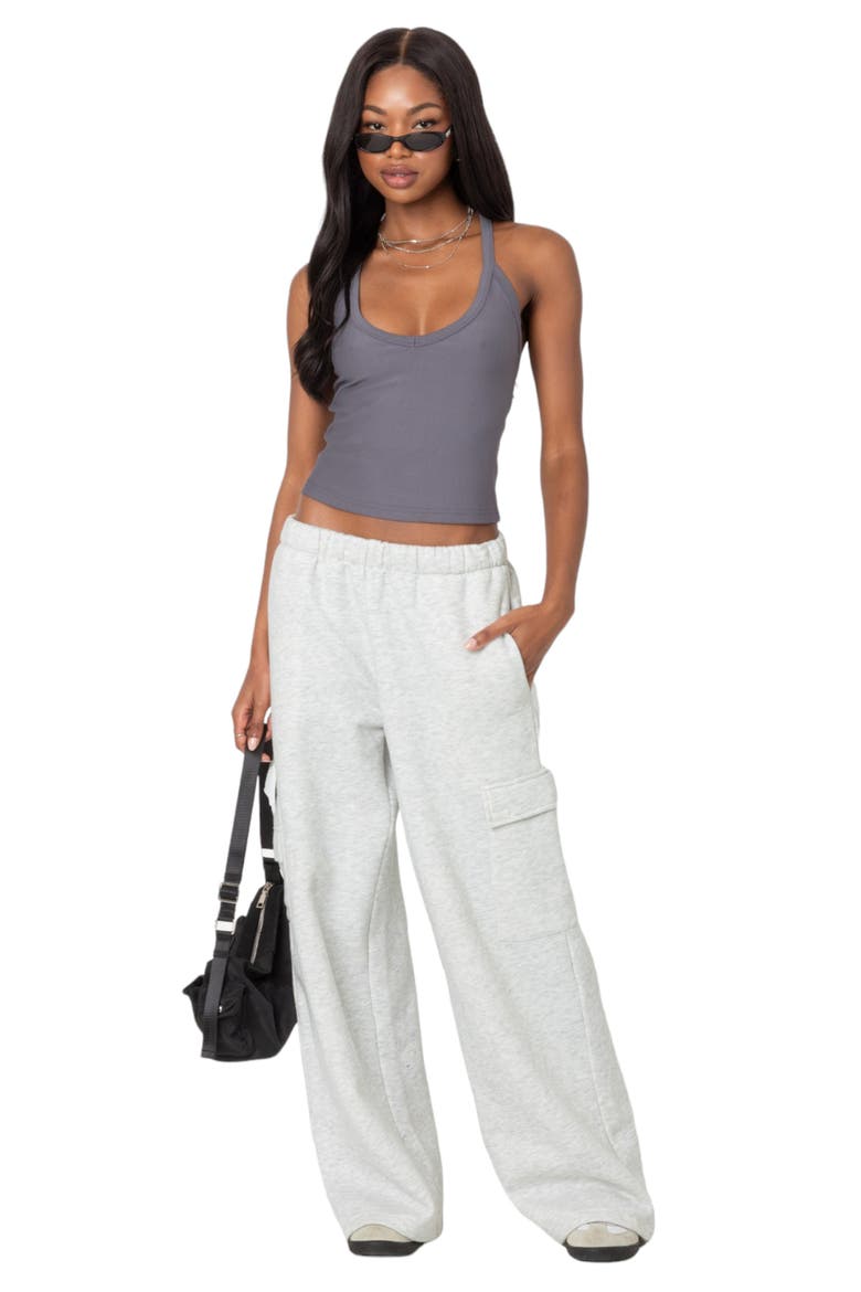 Racerback Stretch Tank, Alternate, color, GRAY