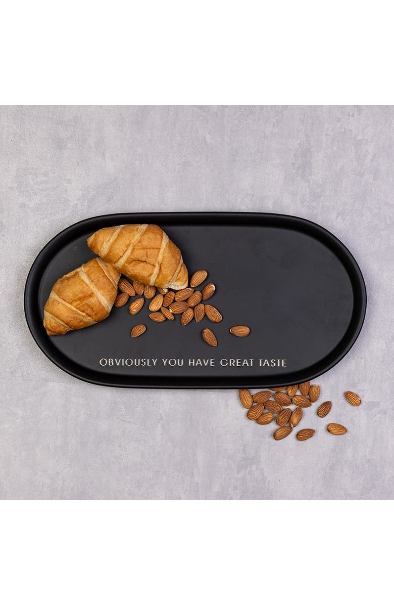 Totalee Gift Great Taste Platter Ceramic Black, Alternate, color, 