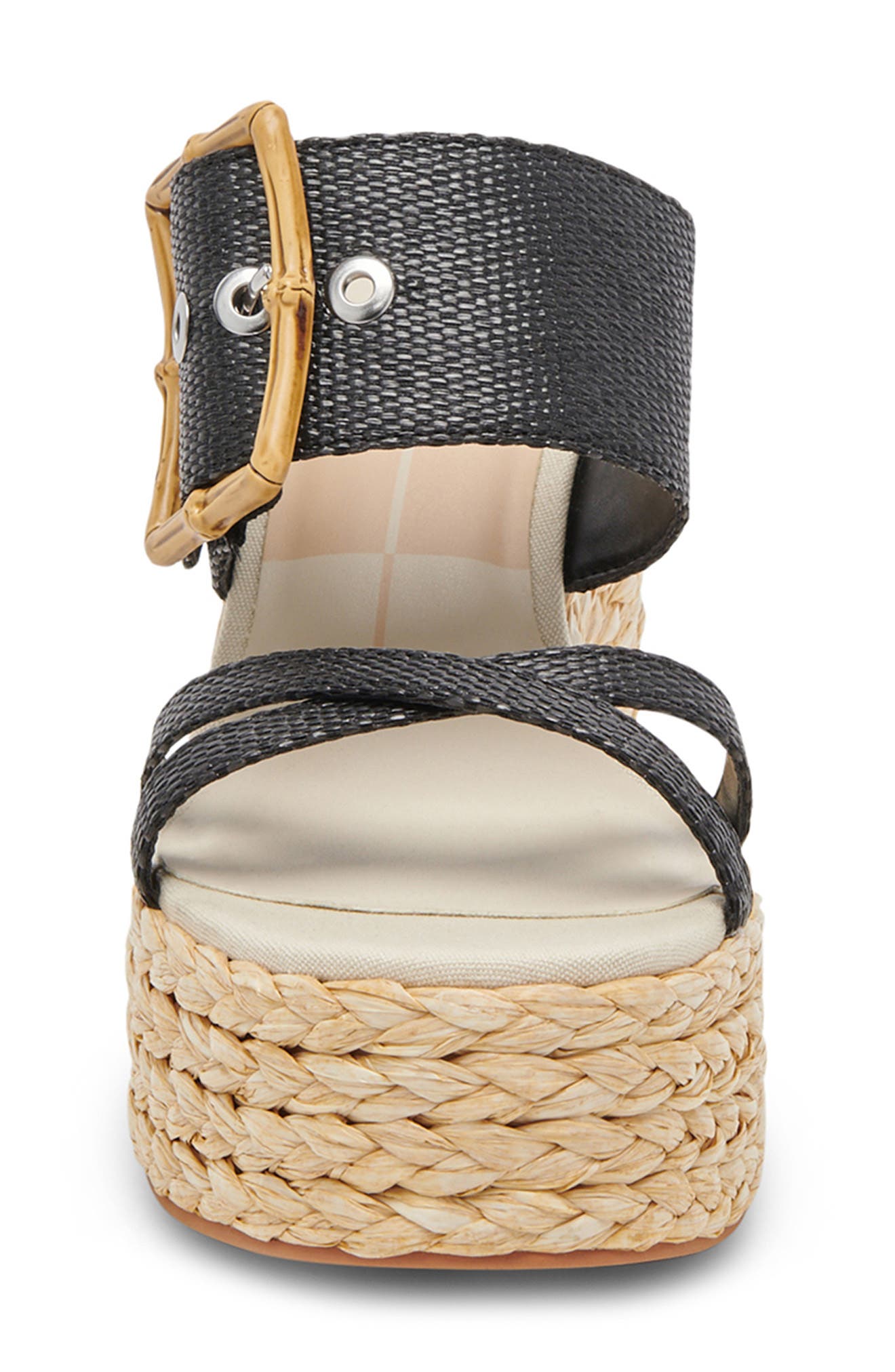 Dolce Vita Edwina Raffia Platform Slide Sandal, Alternate, color, 