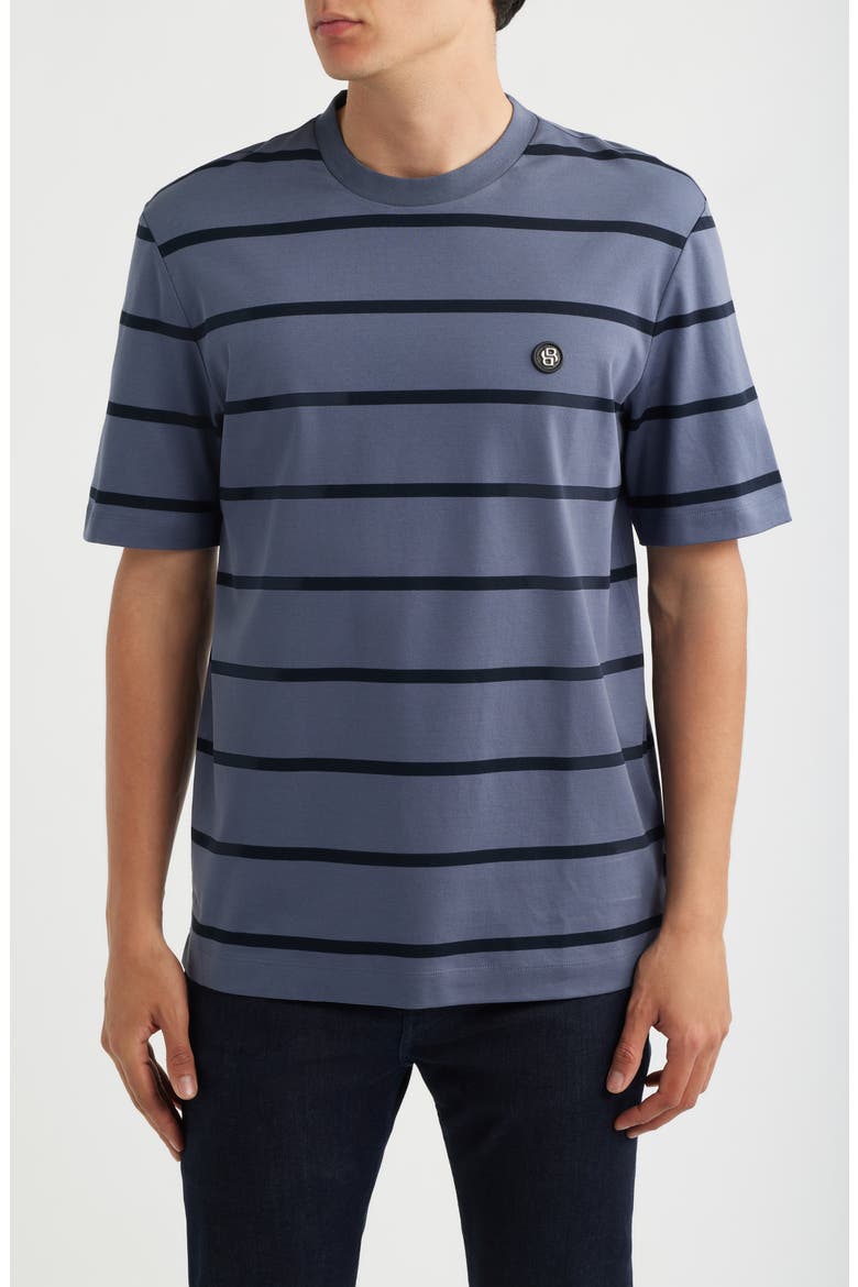 C-Taut Stripe T-Shirt, Main, color, OPEN BLUE