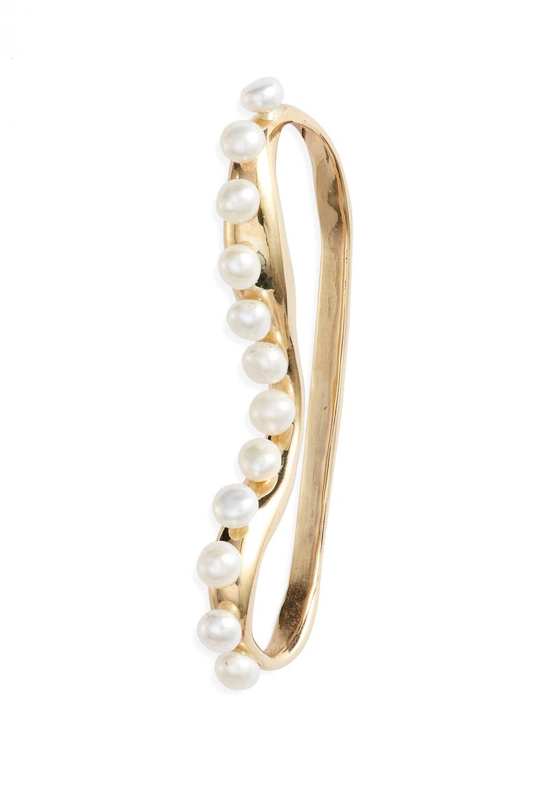 Pearl Ear Cuff, Main, color, BRONZE
