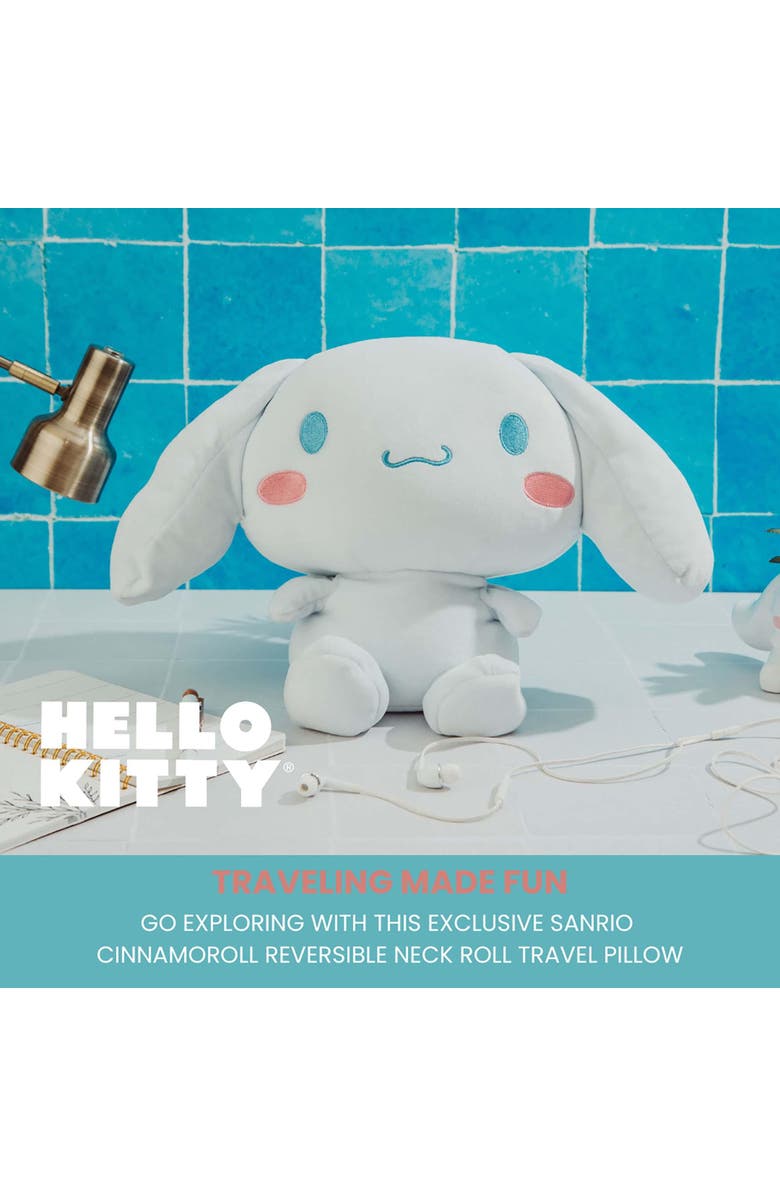 Toynk Sanrio Cinnamoroll Reversible Neck Roll Pillow and Plush Toy, Alternate, color, Blue