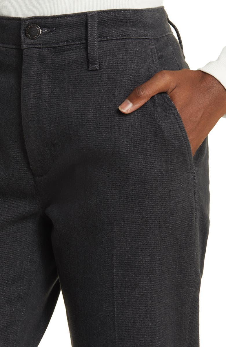 AG Caden High Waist Stretch Crop Slim Straight Leg Jeans, Alternate, color, Charcoal Stone