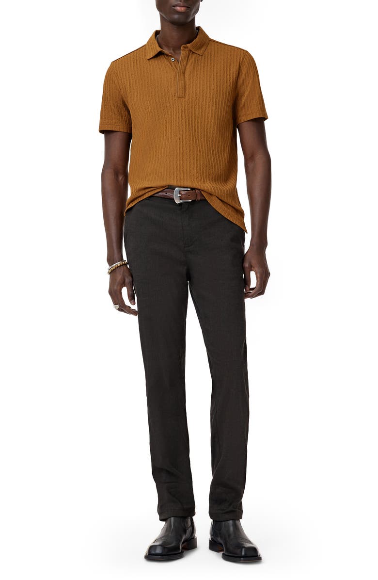 John Varvatos Grana Texture Polo, Alternate, color, Sienna Brown
