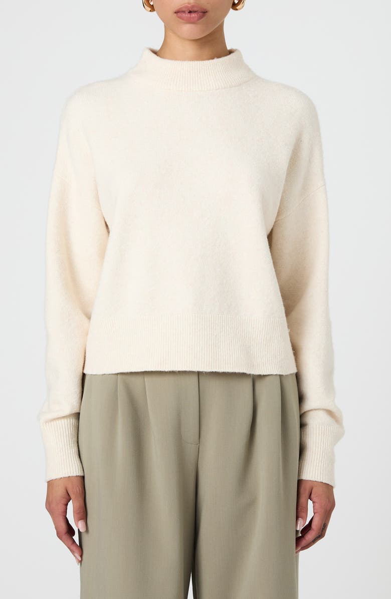 French Connection Vhari Mock Neck Sweater, Main, color, Oatmeal Melange