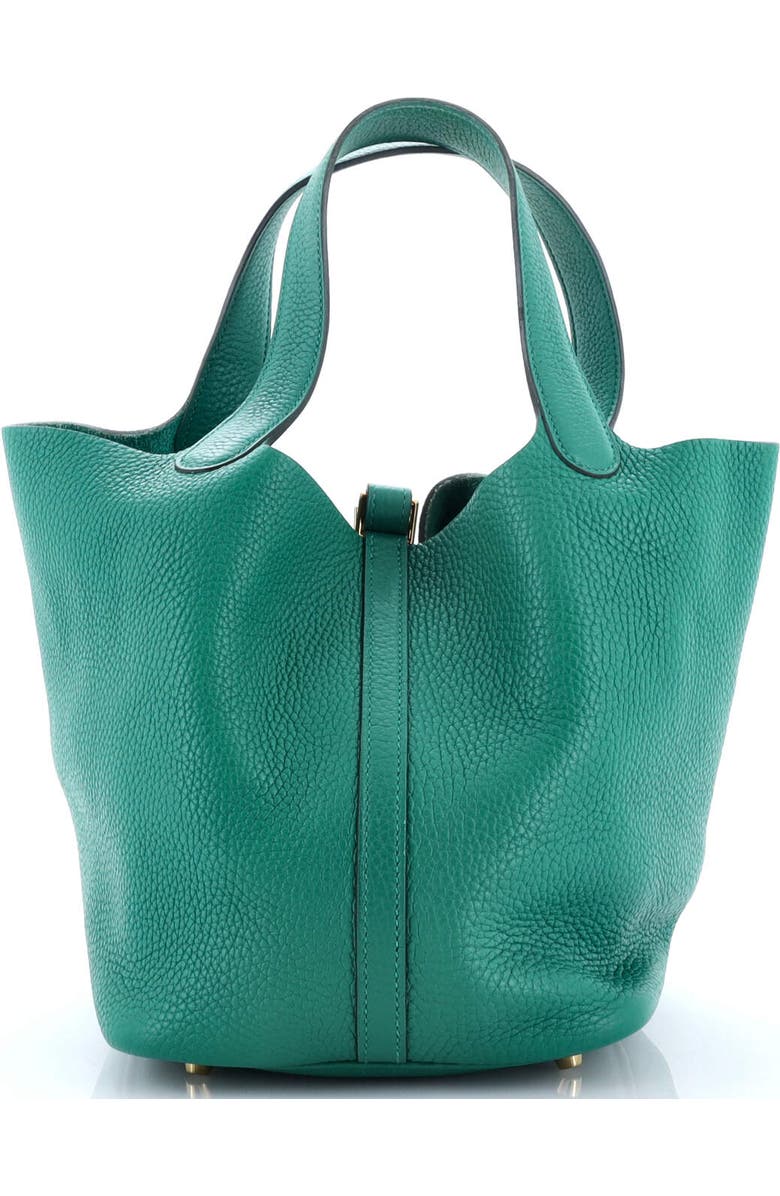 Pre-Owned Hermes Picotin Lock Bag Clemence MM, Alternate, color, Vert Vertigo