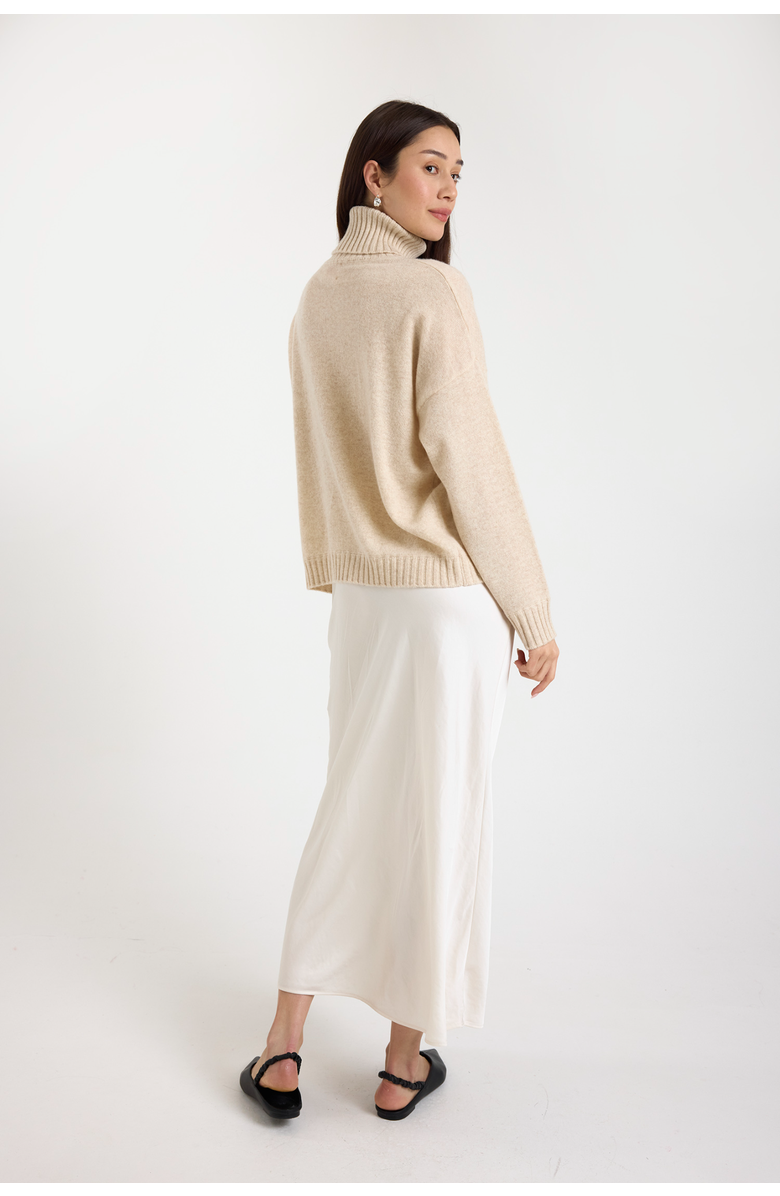 Brodie Pure Cashmere Pippin Roll Neck  100% Cashmere Sweater, Alternate, color, Cygnet