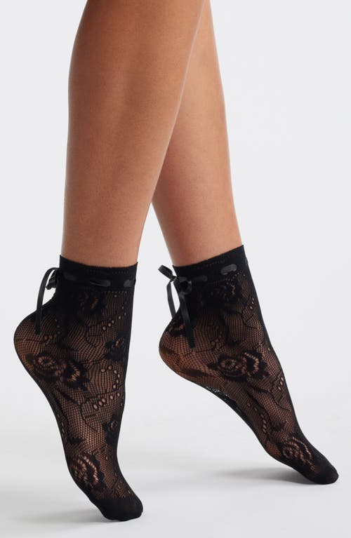 Casa Clara Amaris Floral Lace Ribbon Ankle Socks