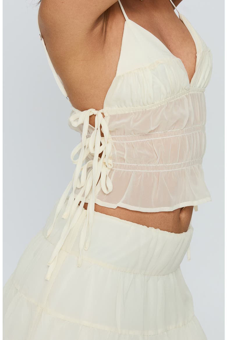 Just My Nature Halter Top & Miniskirt Set, Alternate, color, CREAM