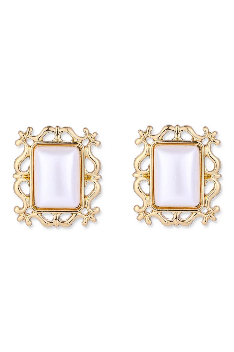Viva Stud Earrings, Main, color, GOLD/ PEARL
