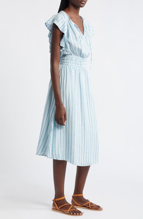 Rails Iona Stripe Linen Blend Midi Dress In Cambria Stripe