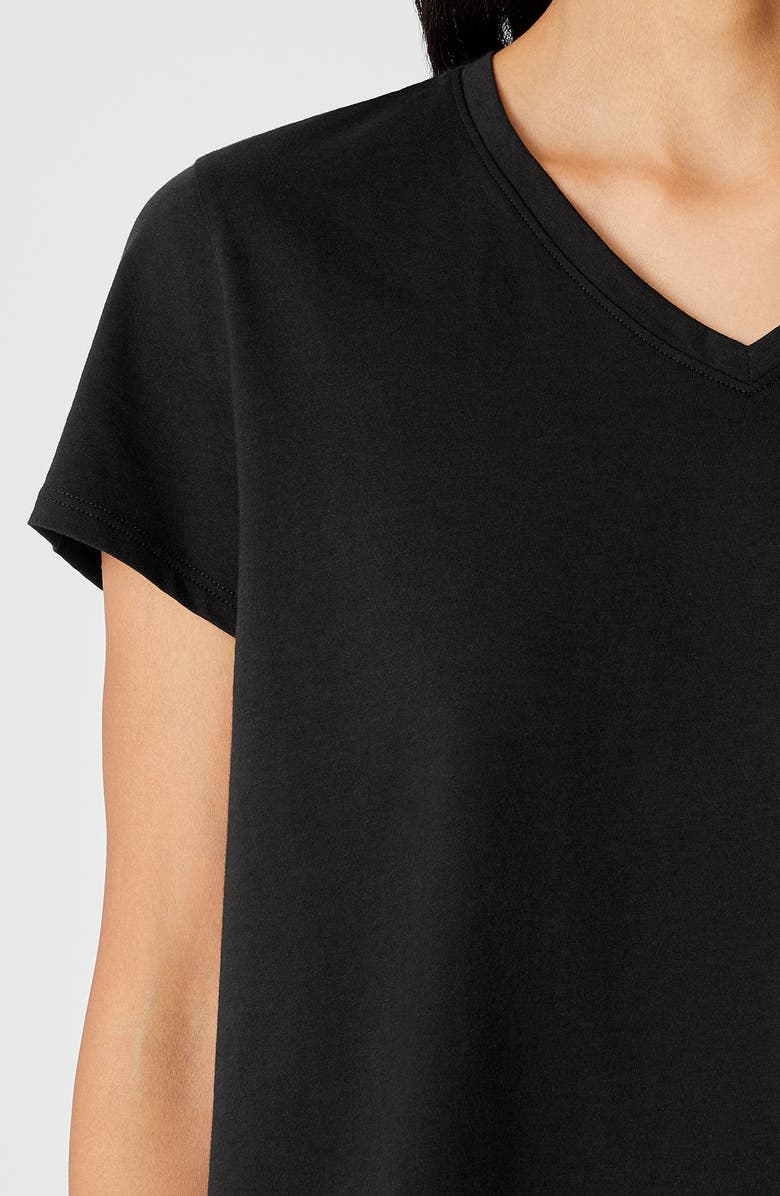 Eileen Fisher Organic Cotton V-Neck T-Shirt, Alternate, color,