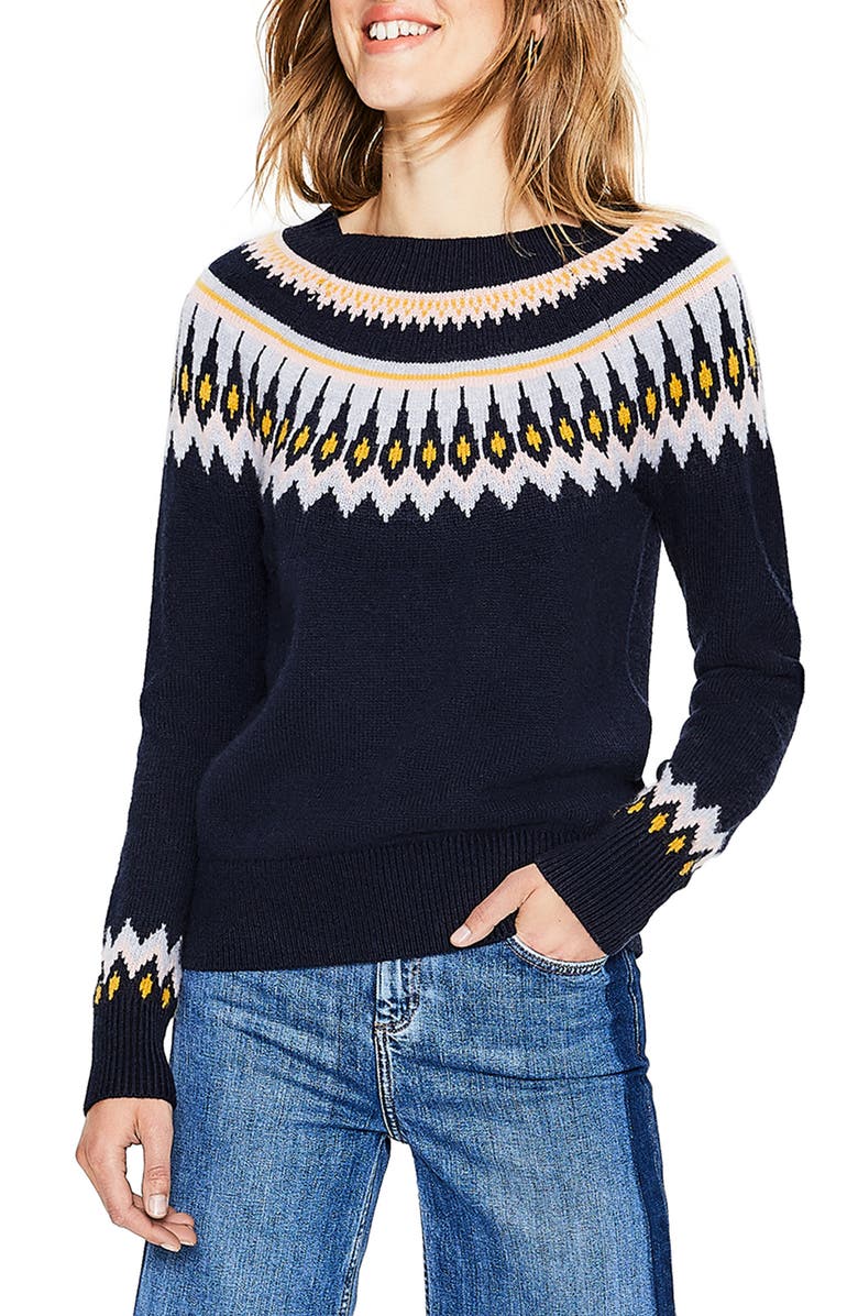 Boden Wool Cotton Alpaca Fair Isle Sweater, Main, color, 