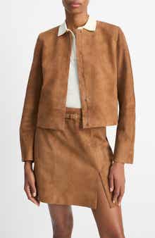 Vince Crop Suede Jacket