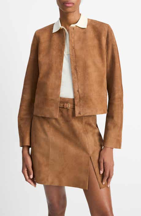 Vince Crop Suede Jacket