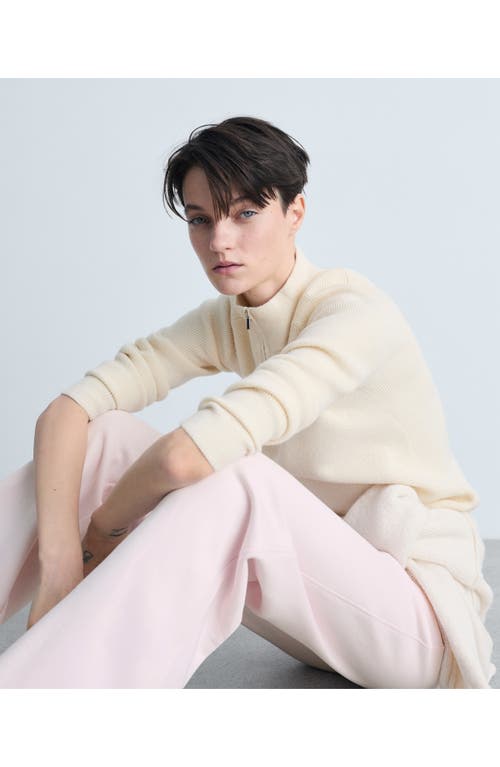 Mango Wide Leg Cotton Blend Joggers In Pastel Pink