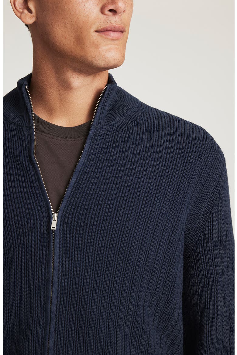 Zip Cardigan Sweater, Alternate, color, TOTAL ECLIPSE