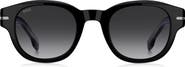 BOSS 48mm Gradient Small Rectangular Sunglasses