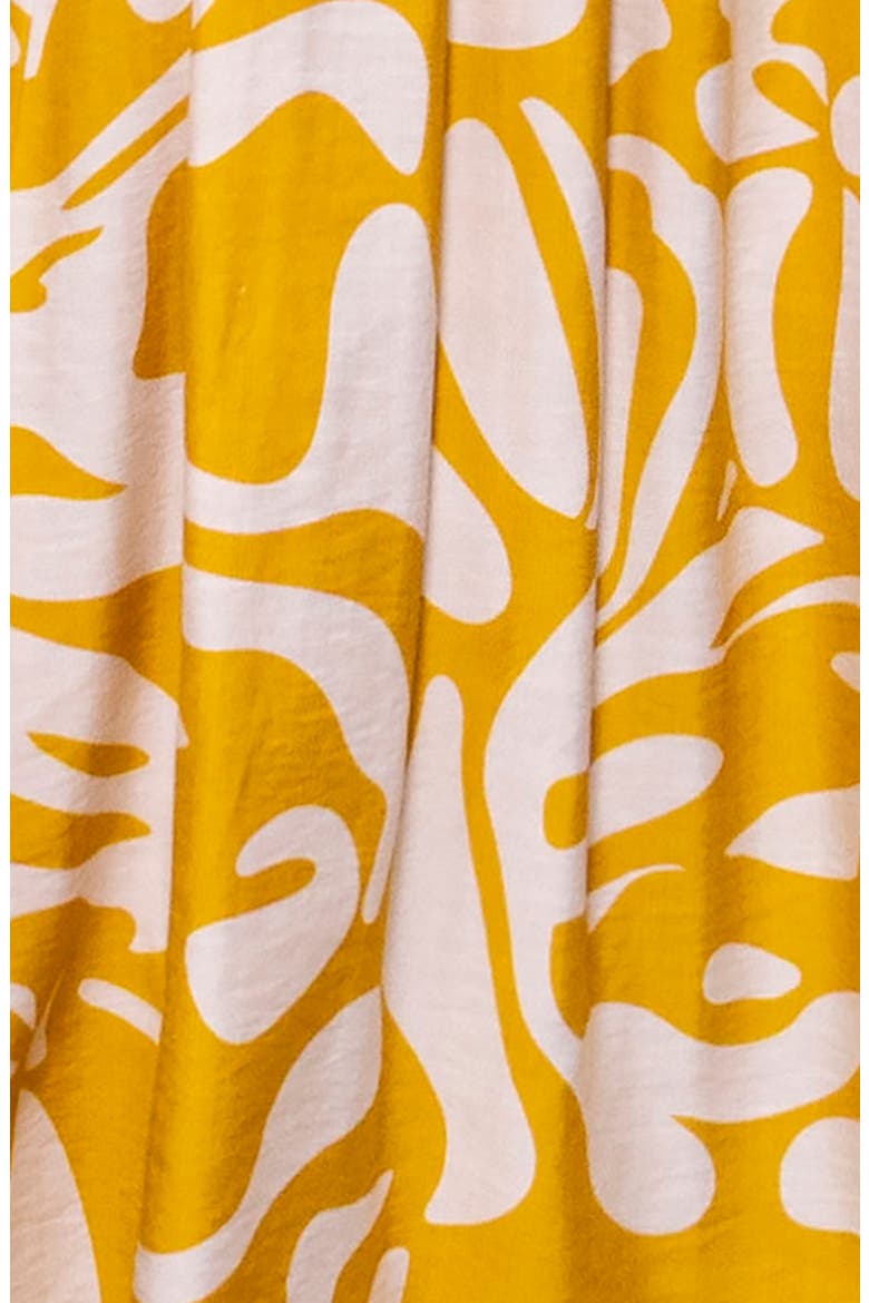 Abstract Print Midi Dress, Alternate, color, IVORY/ YELLOW