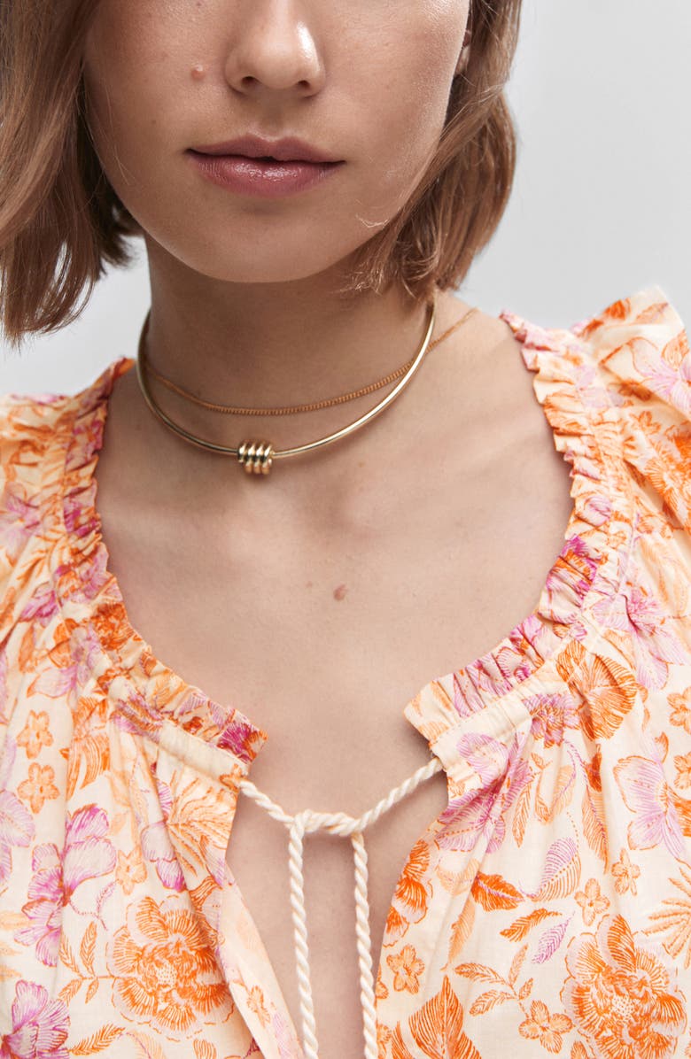 MANGO Floral Print Cotton Sleeveless Dress, Alternate, color,