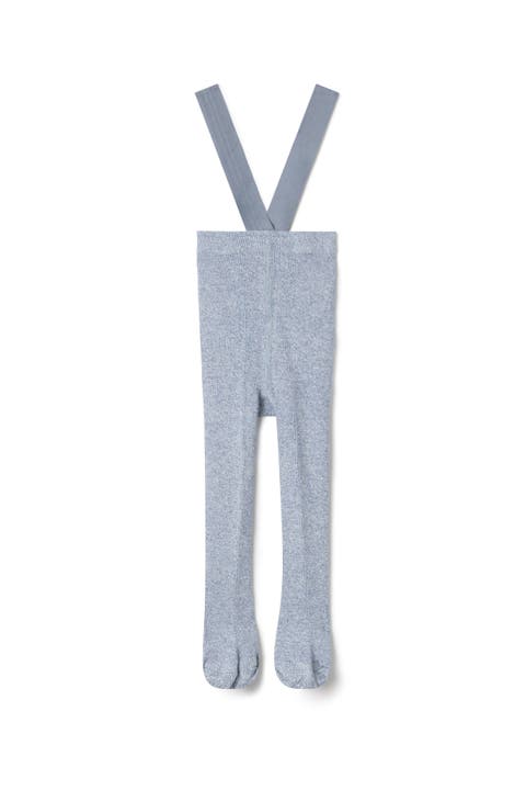 Boy Knit Overall Elastic Strap Footless Romper