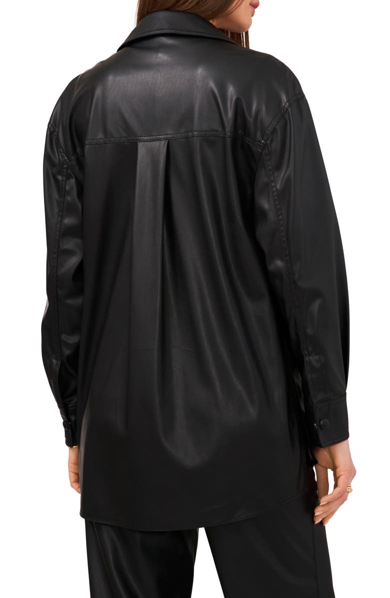 Vince Camuto Faux Leather Shirt Jacket, Alternate, color, 