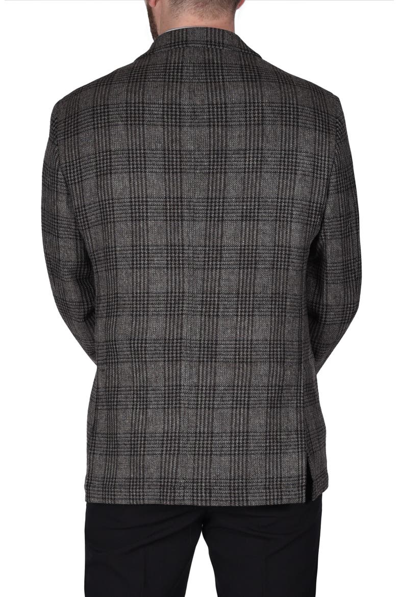 Plaid Wool Blend Sport Coat, Alternate, color, GREY