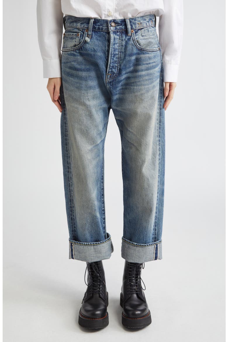 Tailored Drop Cuffed Jeans, Main, color, ESTIN SELVEDGE BLUE