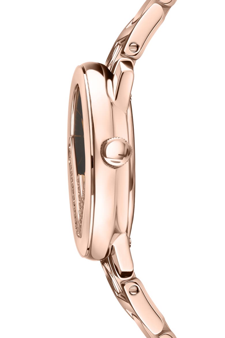 Run Away Diamond Bracelet Watch, 28mm, Alternate, color, ROSEGOLD